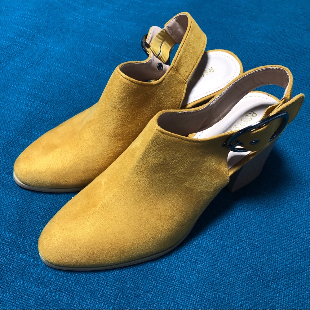 Faux Suede Slingback Mules